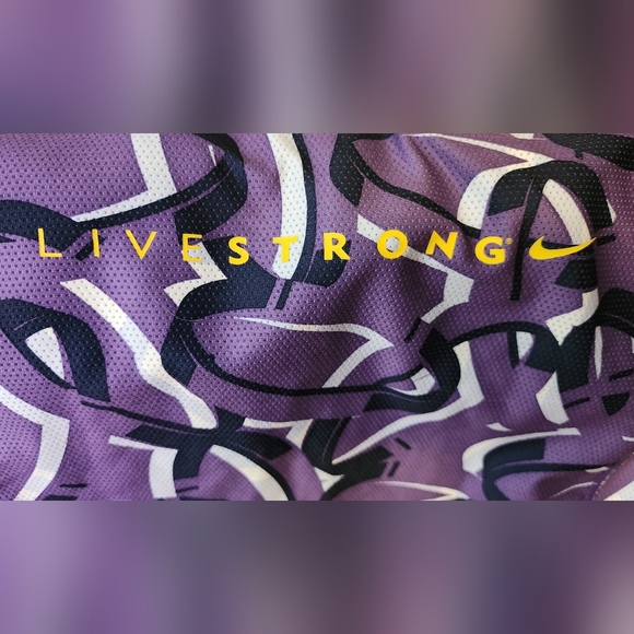 Nike LIVESTRONG Purple and Yellow Tank Top With Built In Bra - Picture 4 of 7